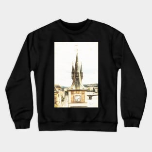 Clock Tower on the Smetana Museum Crewneck Sweatshirt